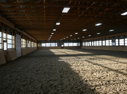 Riding Arena with custom arena footing